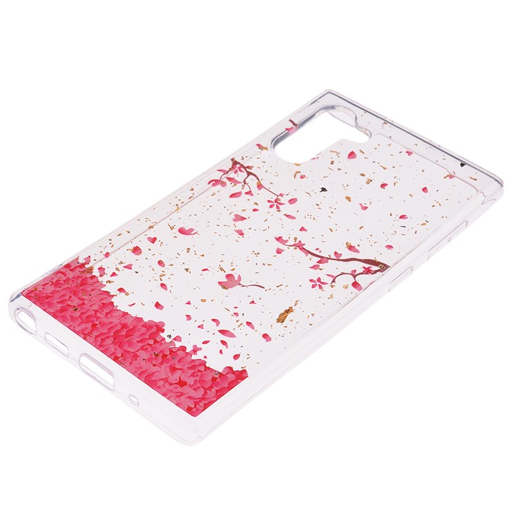 Glitter Sequins Inlaid Patterned TPU Phone Casing for Samsung Galaxy Note 10/Galaxy Note 10 5G - Falling Flowers-3