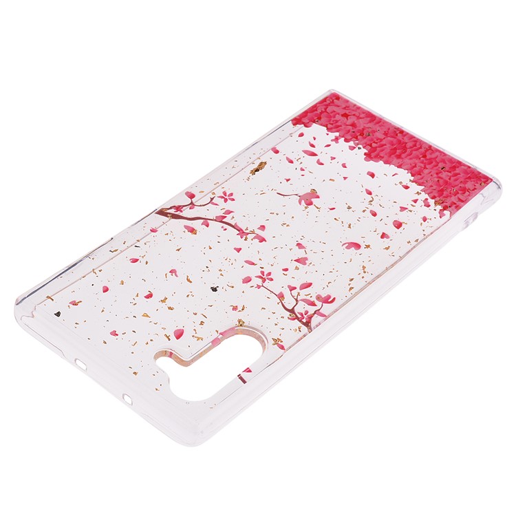 Glitter Sequins Inlaid Patterned TPU Phone Casing for Samsung Galaxy Note 10/Galaxy Note 10 5G - Falling Flowers-4