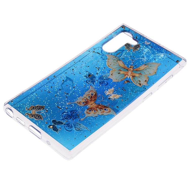 Glitter Sequins Inlaid Patterned TPU Phone Casing for Samsung Galaxy Note 10/Galaxy Note 10 5G - Butterflies-3