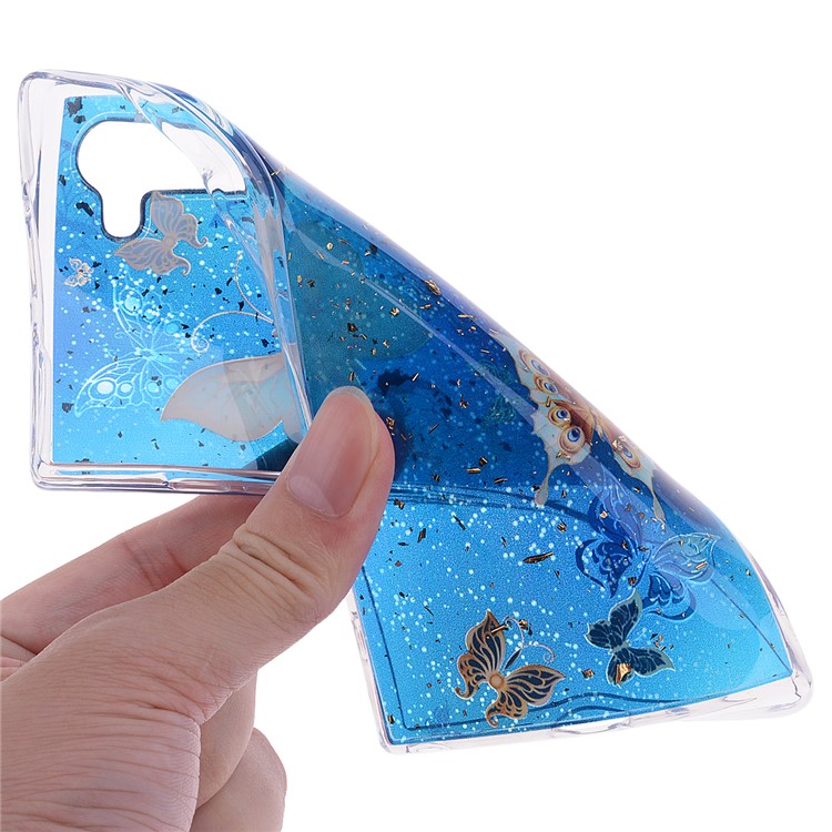 Glitter Sequins Inlaid Patterned TPU Phone Casing for Samsung Galaxy Note 10/Galaxy Note 10 5G - Butterflies-5
