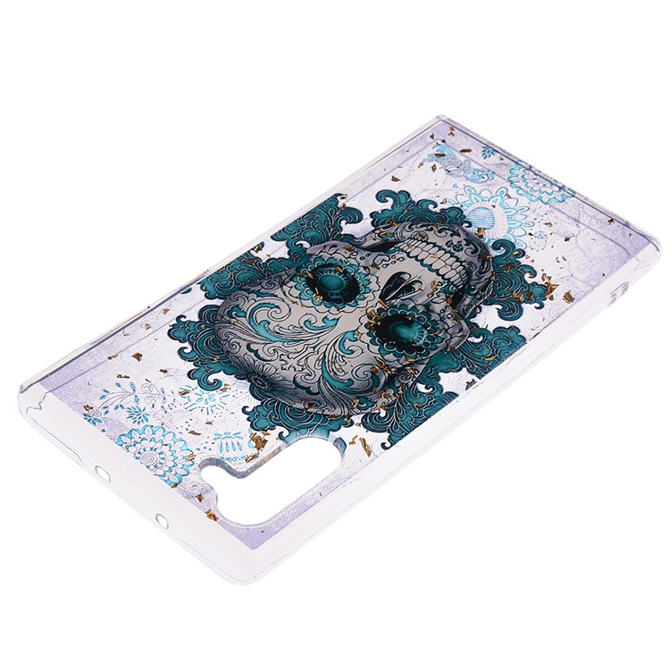 Glitter Sequins Inlaid Patterned TPU Phone Casing for Samsung Galaxy Note 10/Galaxy Note 10 5G - Skull-4
