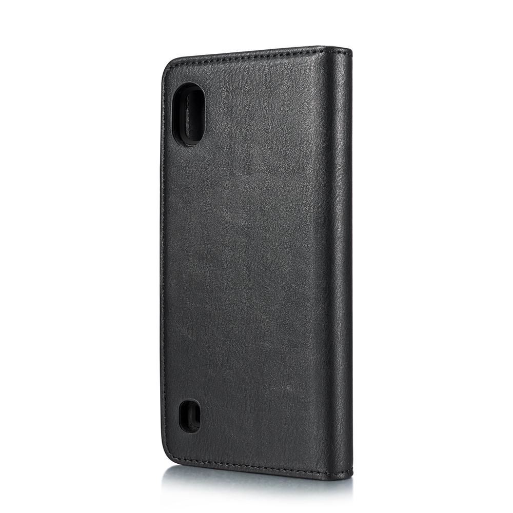 DG.MING Split Leather Phone Cover with Wallet Slot Shell for Samsung Galaxy A10 - Black-4