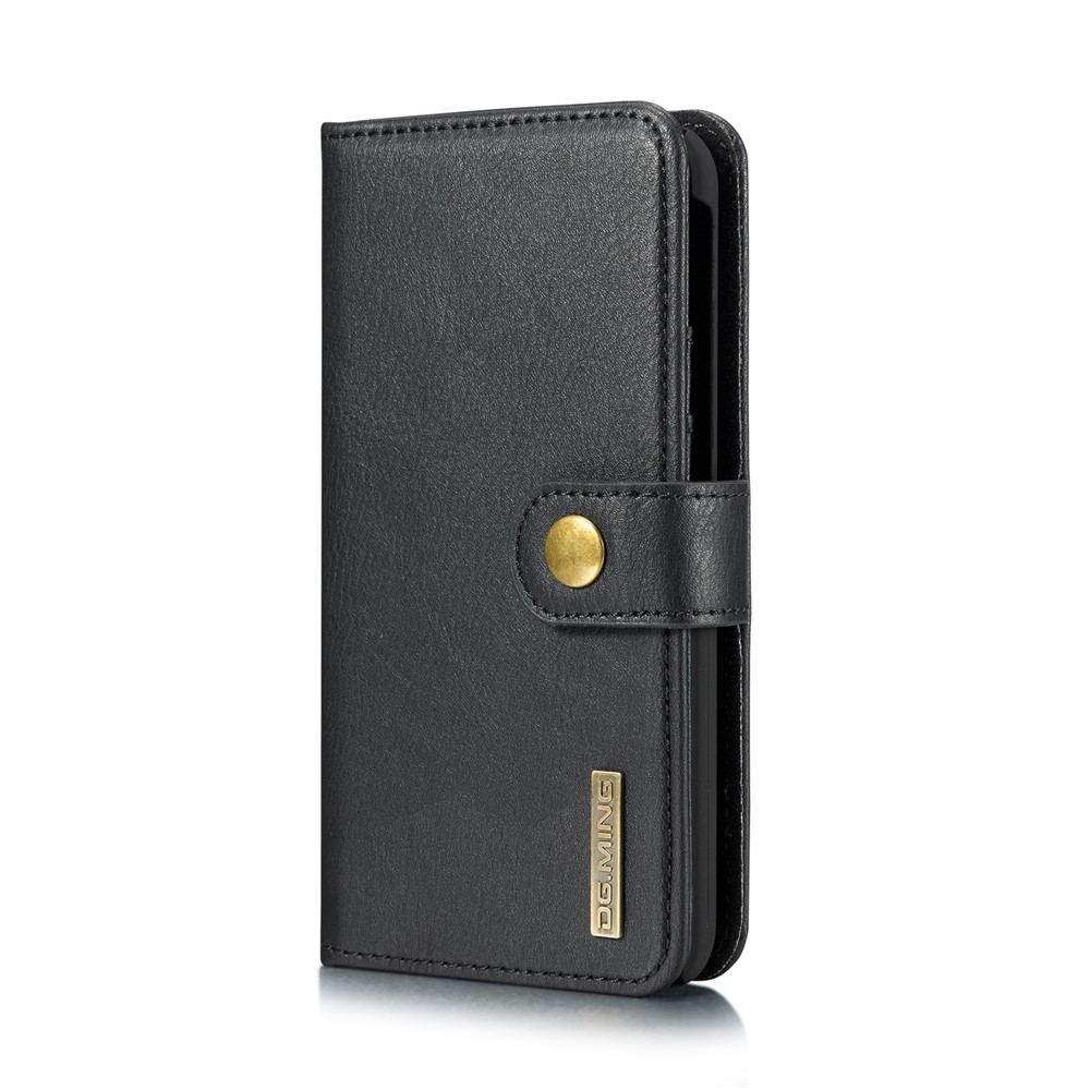 DG.MING Detachable PC Hard Case + Wallet Stand Split Leather Cover for Samsung Galaxy A40 - Black-3