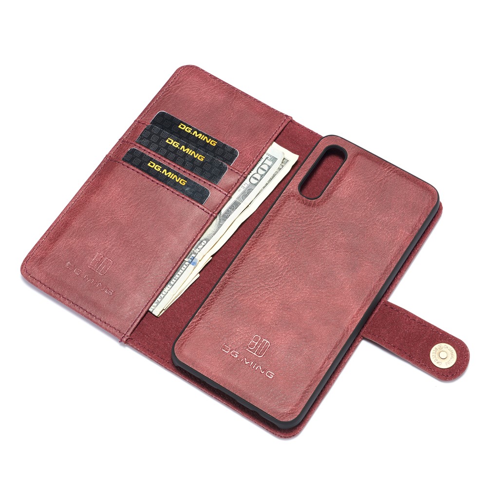 DG. Custodia Per Cellulare In Pelle Crosta MING Per Samsung Galaxy A50 - Rosso-9