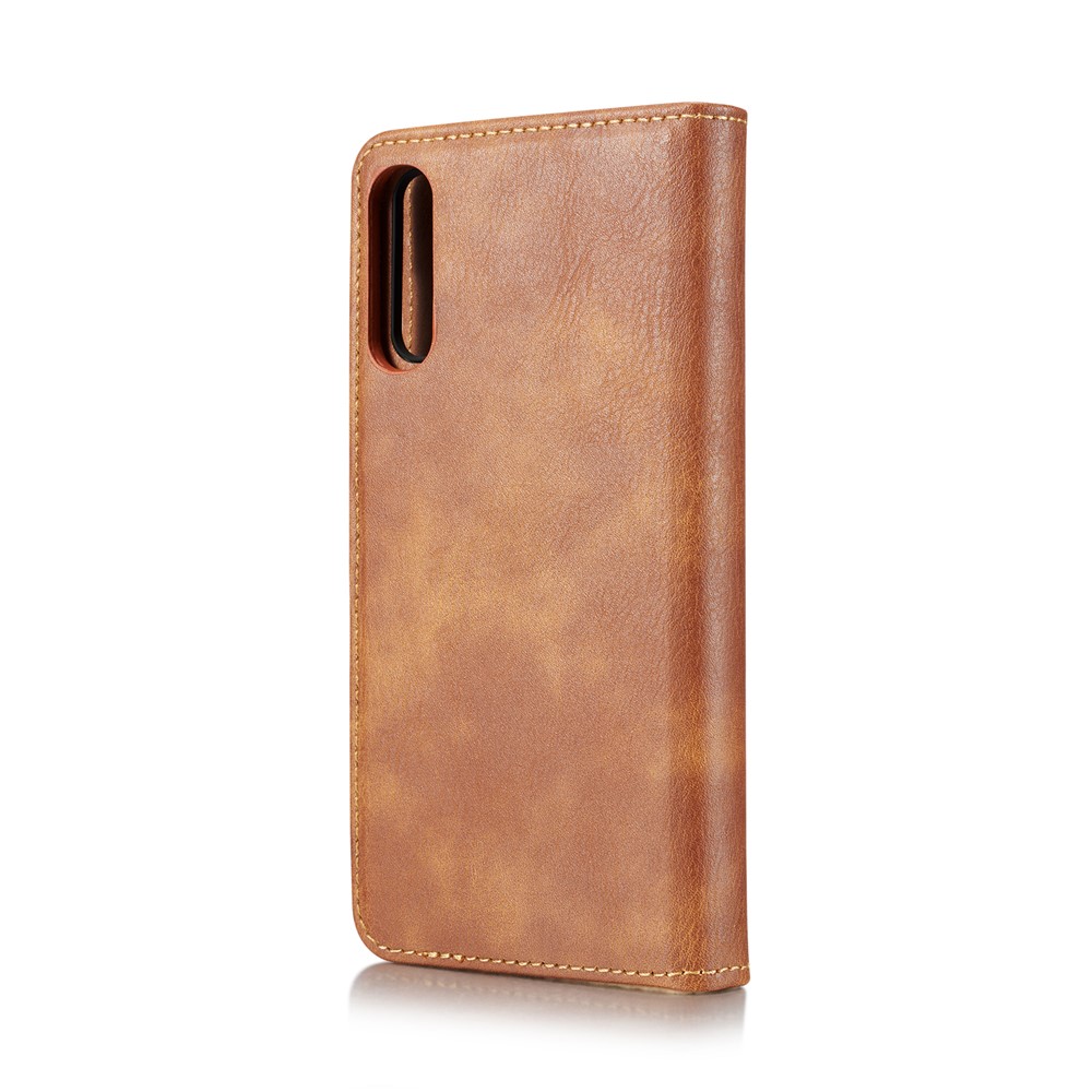 DG. Ming Split Couro Phone Case Shell Para Samsung Galaxy A50 - Castanho-4