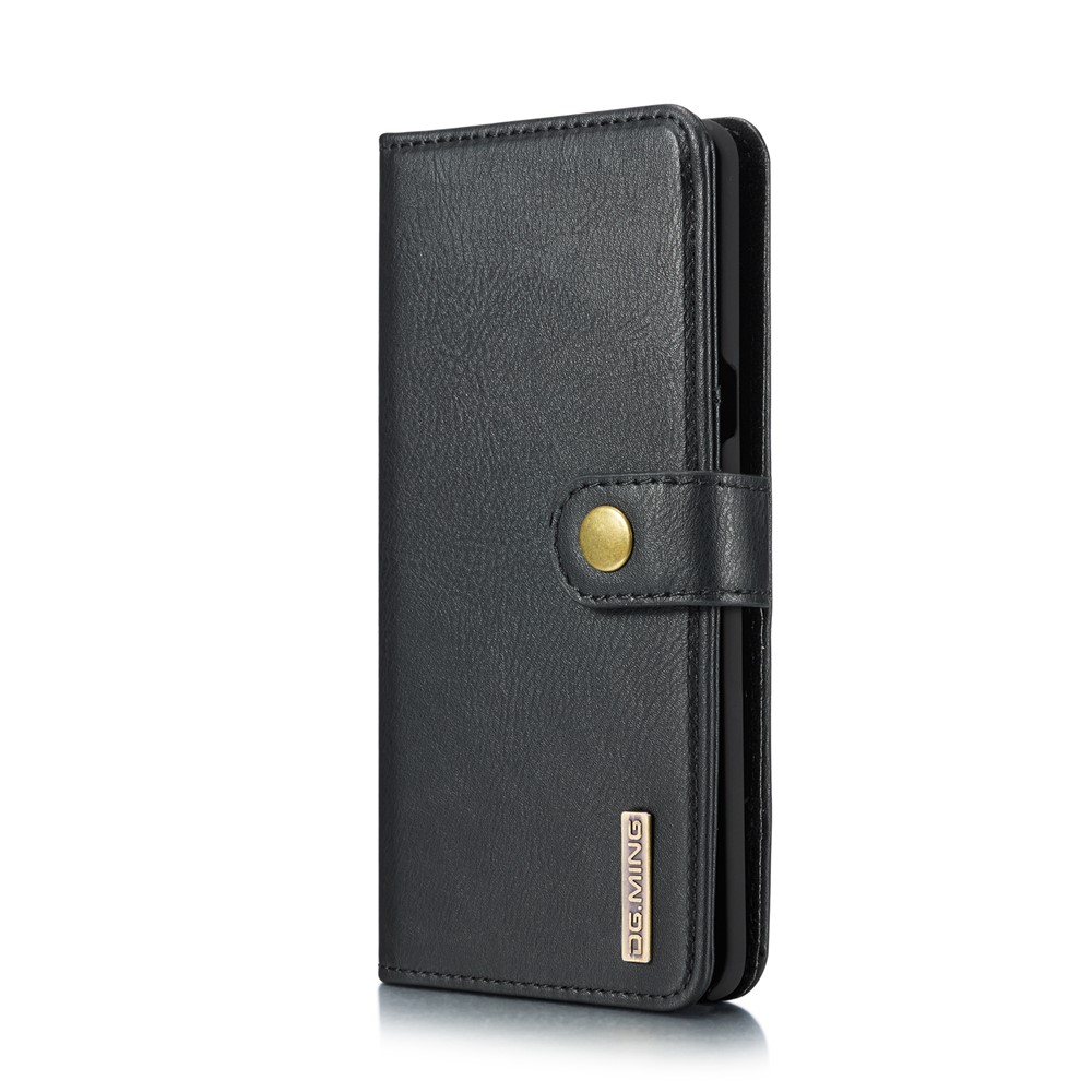 DG.MING Split Leather Phone Shell with Wallet Slot for Samsung Galaxy S10 5G - Black-3