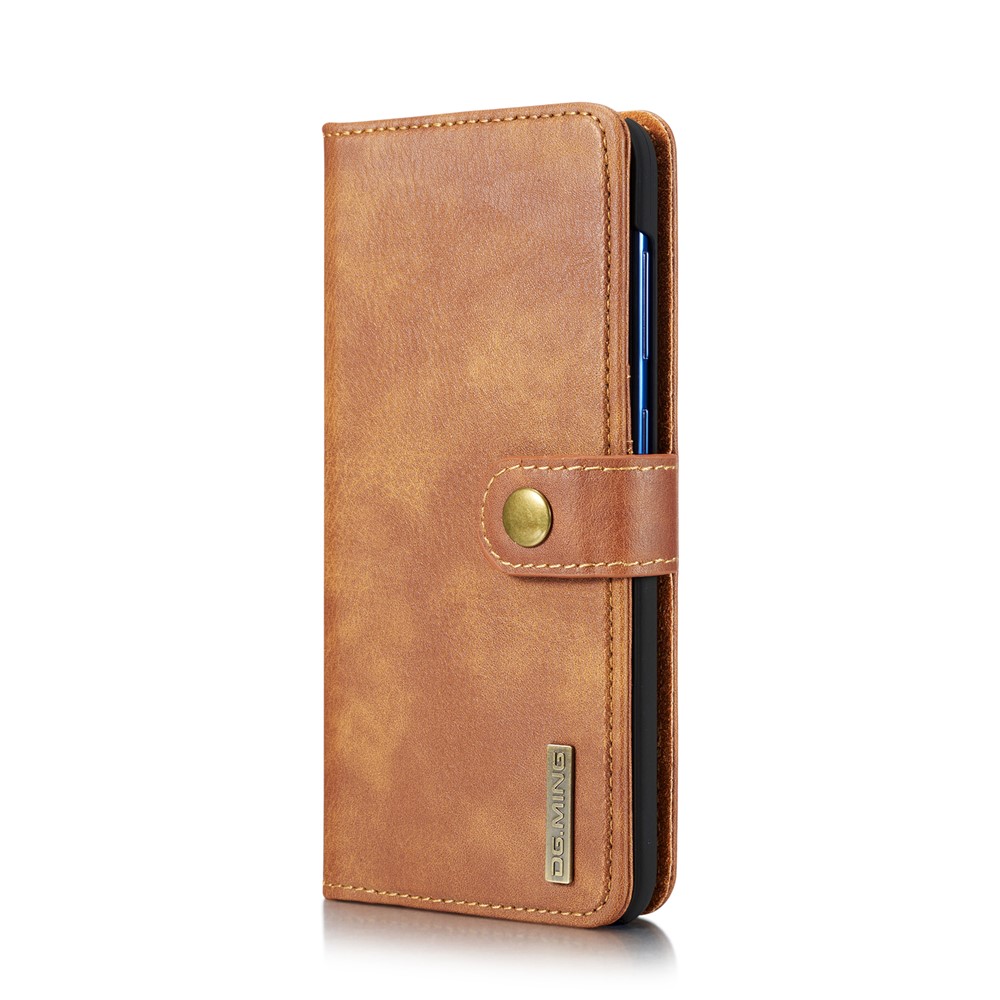 DG. Guscio Di Copertura Del Telefono In Pelle Crosta MING Per Samsung Galaxy A70 - Marrone-3