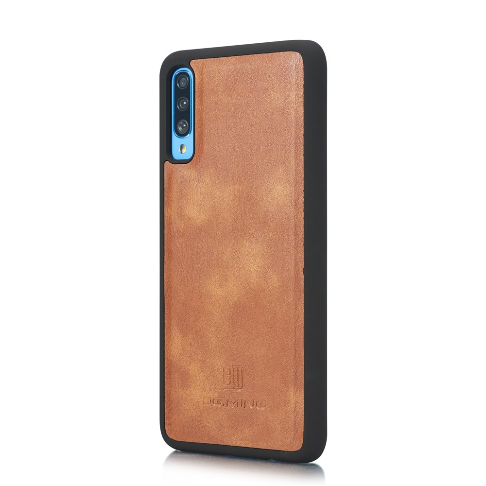 DG. Guscio Di Copertura Del Telefono In Pelle Crosta MING Per Samsung Galaxy A70 - Marrone-5