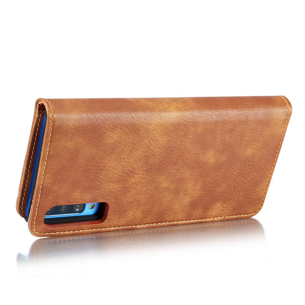 DG. Guscio Di Copertura Del Telefono In Pelle Crosta MING Per Samsung Galaxy A70 - Marrone-6