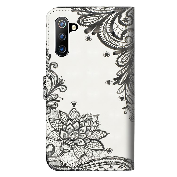 3D Pattern Printing PU Leather Mobile Cover for Samsung Galaxy Note 10 / Note 10 5G - Lace Flower-3
