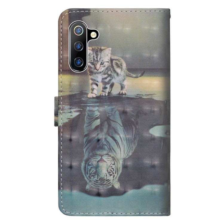 3D Pattern Printing PU Leather Mobile Cover for Samsung Galaxy Note 10 / Note 10 5G - Cat-3