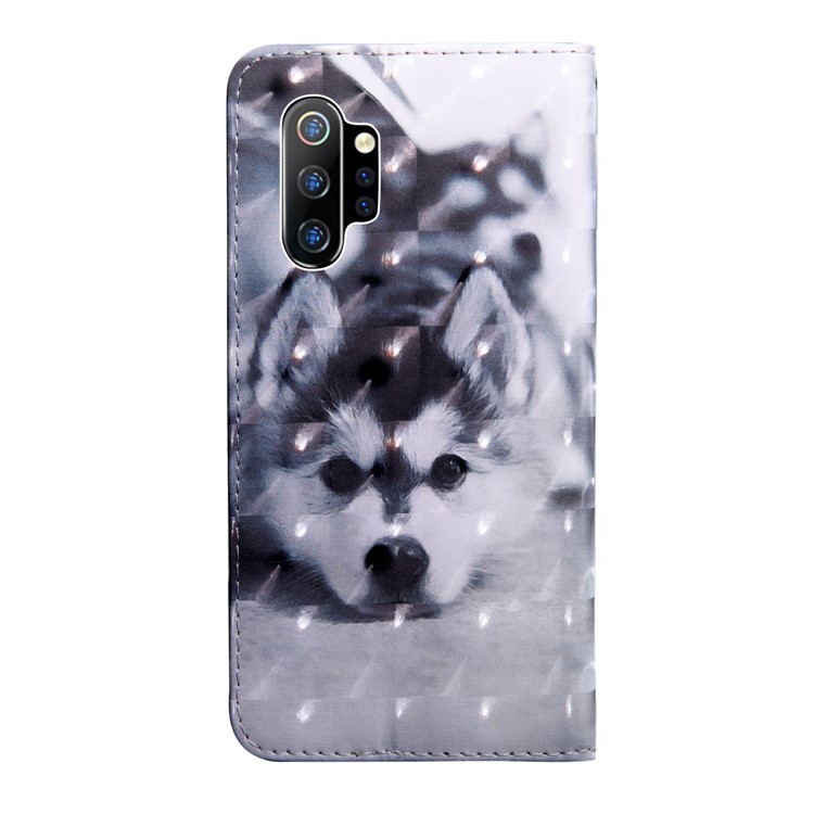 Printing Style Light Spot Decor Leather Wallet Phone Cover for Samsung Galaxy Note 10 Plus/Note 10 Plus 5G - Dog-3