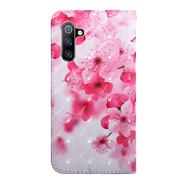 Printing Style Light Spot Decor Leather Wallet Phone Cover for Samsung Galaxy Note 10/Note 10 5G - Flowers-3