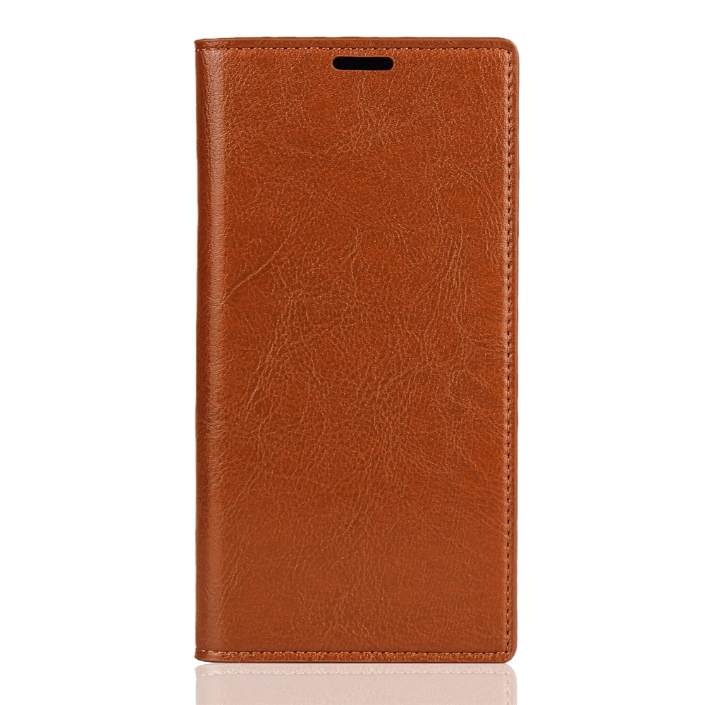 Crazy Horse Skin Genuine Leather Wallet Phone Case for Samsung Galaxy Note 10 Plus / 10 Plus 5G - Bluswn-2