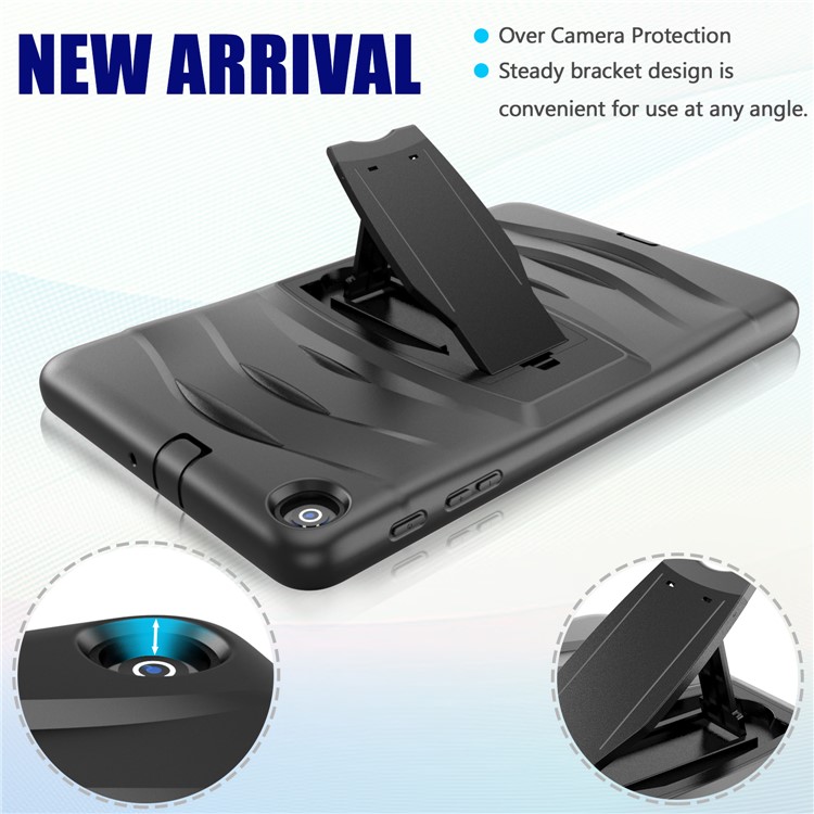 Shockproof Hard PC + Silicone Tablet Cover with Kickstand for Samsung Galaxy Tab A 10.1 (2019) SM-T510 (Wi-Fi) / SM-T515 (LTE)- Black-9