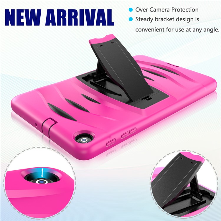 Shockproof Hard PC + Silicone Tablet Cover with Kickstand for Samsung Galaxy Tab A 10.1 (2019) SM-T510 (Wi-Fi) / SM-T515 (LTE)- Pink-9