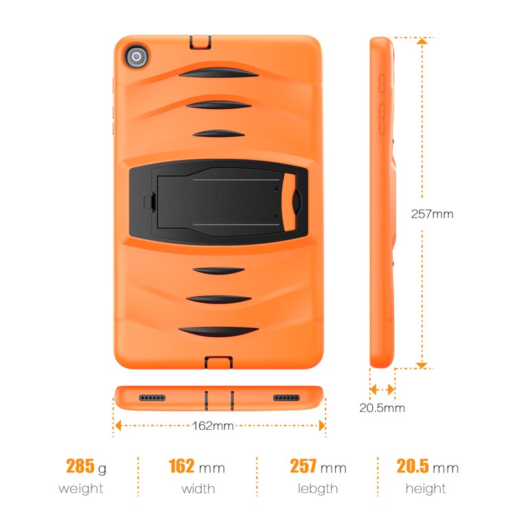 Shockproof Hard PC + Silicone Tablet Cover with Kickstand for Samsung Galaxy Tab A 10.1 (2019) SM-T510 (Wi-Fi) / SM-T515 (LTE)- Orange-11