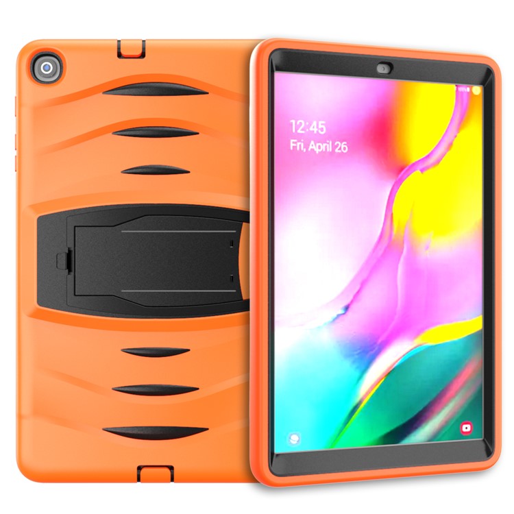 Shockproof Hard PC + Silicone Tablet Cover with Kickstand for Samsung Galaxy Tab A 10.1 (2019) SM-T510 (Wi-Fi) / SM-T515 (LTE)- Orange-3