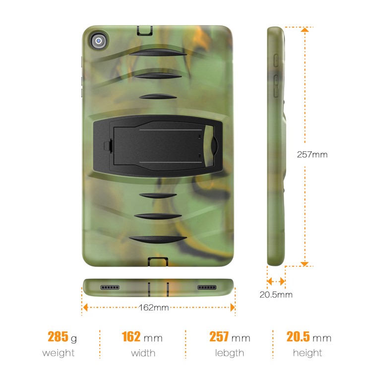Shockproof Hard PC + Silicone Tablet Cover with Kickstand for Samsung Galaxy Tab A 10.1 (2019) SM-T510 (Wi-Fi) / SM-T515 (LTE)- Camouflage-11