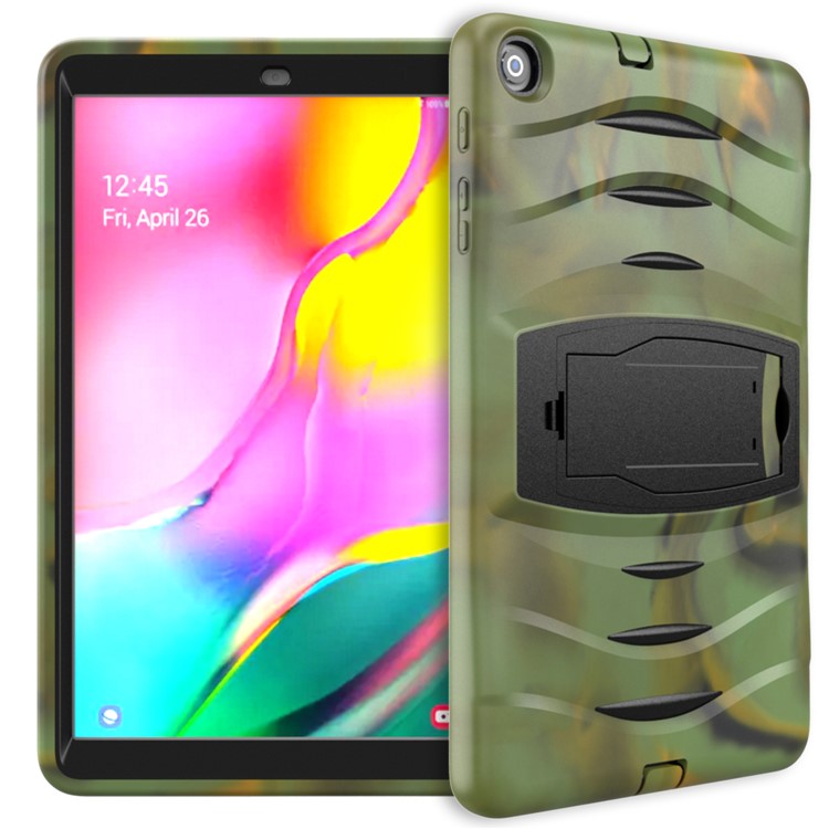 Shockproof Hard PC + Silicone Tablet Cover with Kickstand for Samsung Galaxy Tab A 10.1 (2019) SM-T510 (Wi-Fi) / SM-T515 (LTE)- Camouflage-4