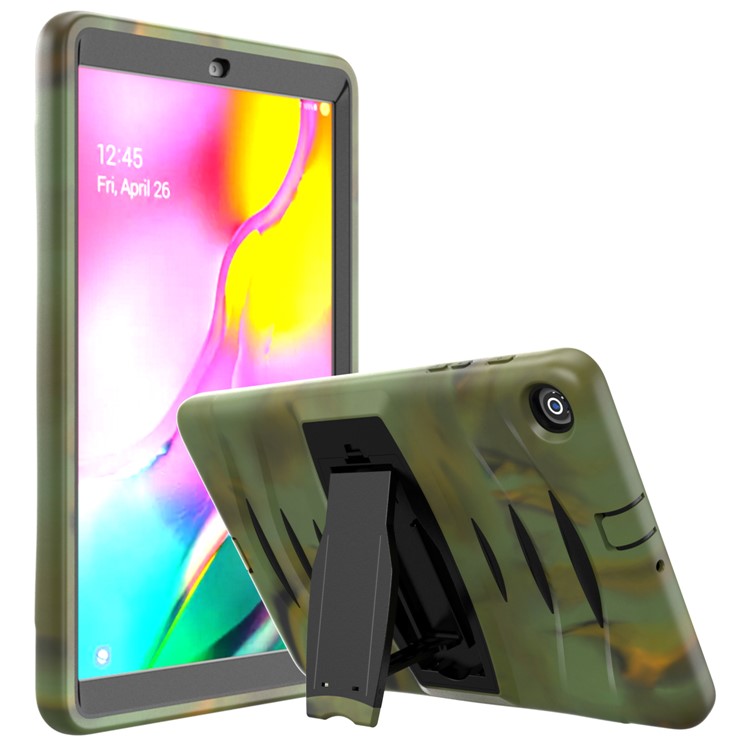 Shockproof Hard PC + Silicone Tablet Cover with Kickstand for Samsung Galaxy Tab A 10.1 (2019) SM-T510 (Wi-Fi) / SM-T515 (LTE)- Camouflage-5