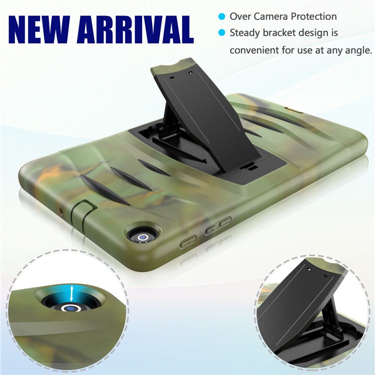 Shockproof Hard PC + Silicone Tablet Cover with Kickstand for Samsung Galaxy Tab A 10.1 (2019) SM-T510 (Wi-Fi) / SM-T515 (LTE)- Camouflage-9