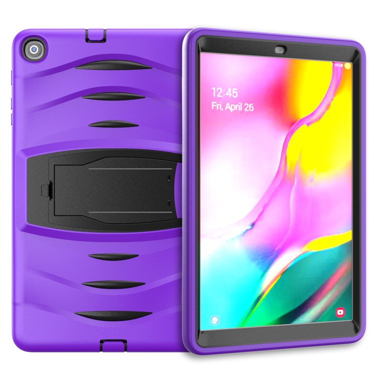 Shockproof Hard PC + Silicone Tablet Cover with Kickstand for Samsung Galaxy Tab A 10.1 (2019) SM-T510 (Wi-Fi) / SM-T515 (LTE)- Purple-3