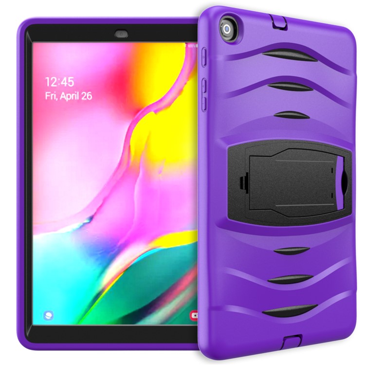 Shockproof Hard PC + Silicone Tablet Cover with Kickstand for Samsung Galaxy Tab A 10.1 (2019) SM-T510 (Wi-Fi) / SM-T515 (LTE)- Purple-4