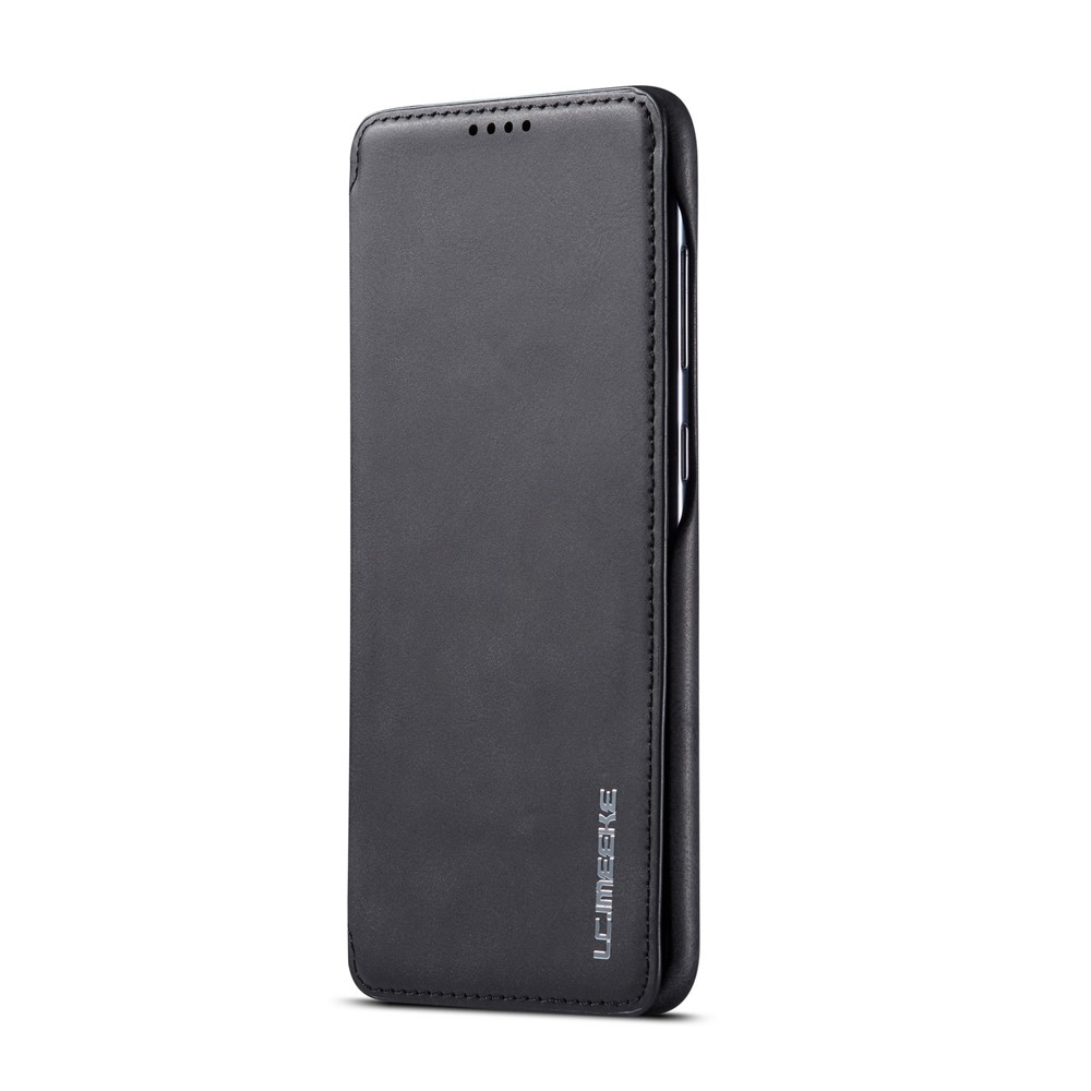 LC.IMEEKE Retro Style Leather Casing with Card Holder for Samsung Galaxy A50 - Black-3