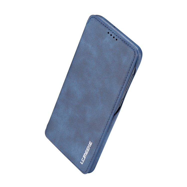 Lc. Basage en Cuir de Style Rétro Imeeke Avec Support de Carte Pour Samsung Galaxy A50 / A50s / A30s - Bleu