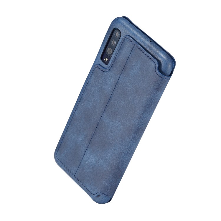 Lc. Basage en Cuir de Style Rétro Imeeke Avec Support de Carte Pour Samsung Galaxy A50 / A50s / A30s - Bleu