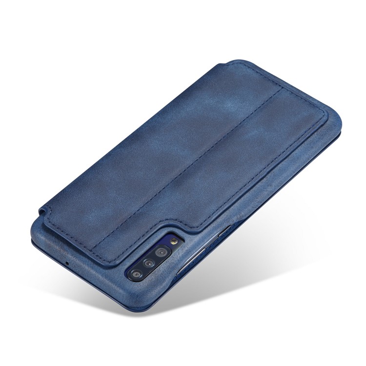 LC.IMEEKE Retro Style Leather Casing with Card Holder for Samsung Galaxy A50/A50s/A30s - Blue-7