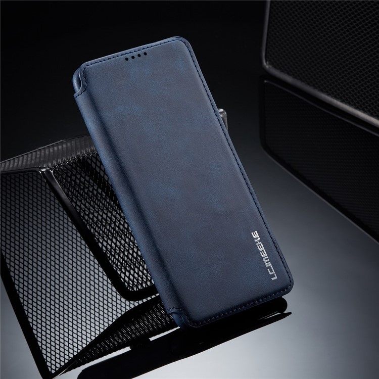 Lc. Basage en Cuir de Style Rétro Imeeke Avec Support de Carte Pour Samsung Galaxy A50 / A50s / A30s - Bleu-9