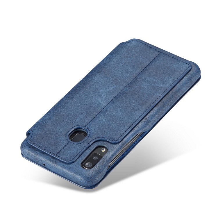 Lc. Imeeke Retro -style Leder -telefonschale Mit Kartenhalter Für Samsung Galaxy A20e - Blau