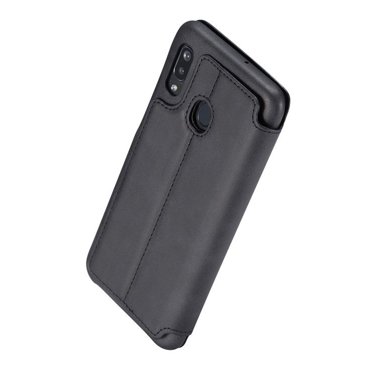 LC.IMEEKE Retro Style Leather Shell with Card Holder for Samsung Galaxy A30/A20 - Black-6