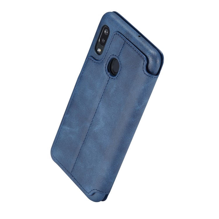 Lc. Guscio in Pelle in Stile Retrò Imeeke Con Supporto Per Carta Per Samsung Galaxy A30/A20 - Blu