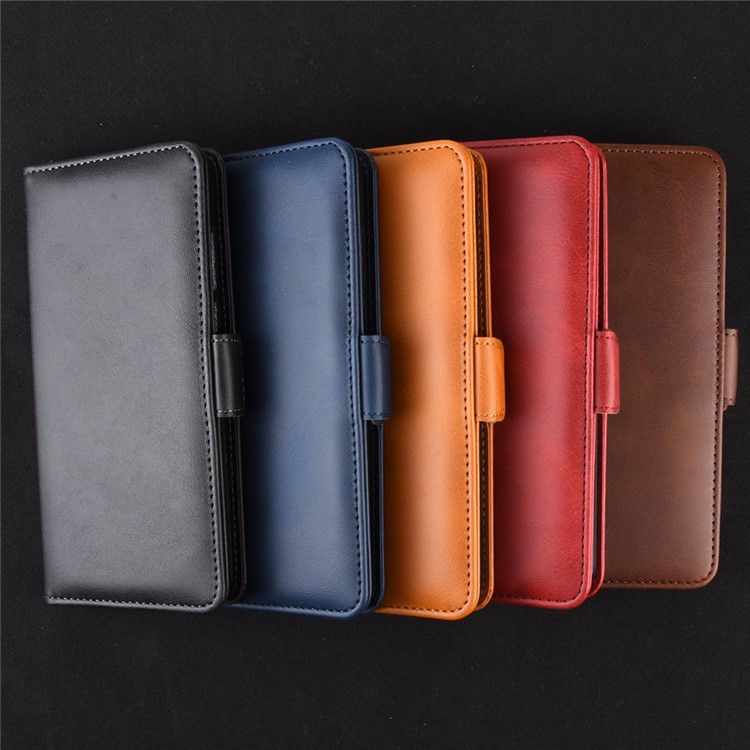 Magnet Adsorption Split Leather Wallet Stand Phone Cover Case for Samsung Galaxy A40 - Black-8