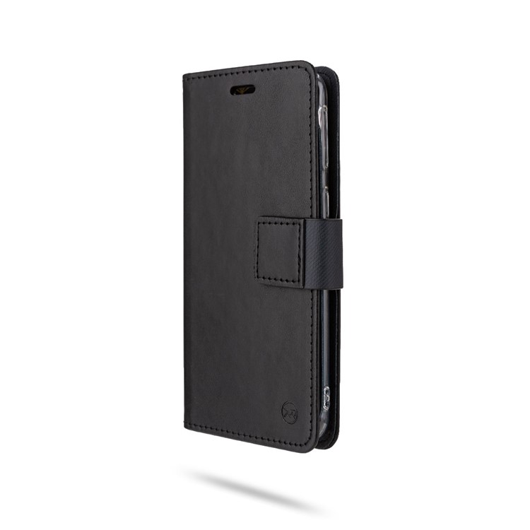 ROAR Solid Color PU Leather Wallet Stand Phone Shell for Samsung Galaxy A40 - Black-3