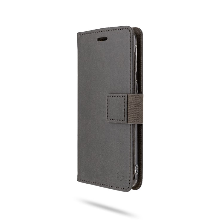 ROAR Solid Color PU Leather Wallet Stand Phone Shell for Samsung Galaxy A40 - Grey-4