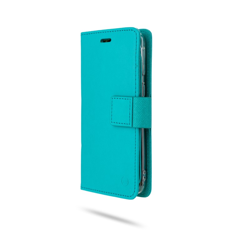 ROAR Solid Color PU Leather Wallet Stand Phone Shell for Samsung Galaxy A40 - Green-4