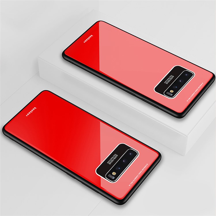 

Laica Series TPU Edge PC Acrylic Back Phone Cover Case for Samsung Galaxy S10 - Red, Galaxy S10