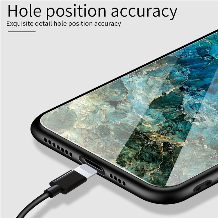 Glass + TPU Hybrid Case for Samsung Galaxy A20e - Blue-2