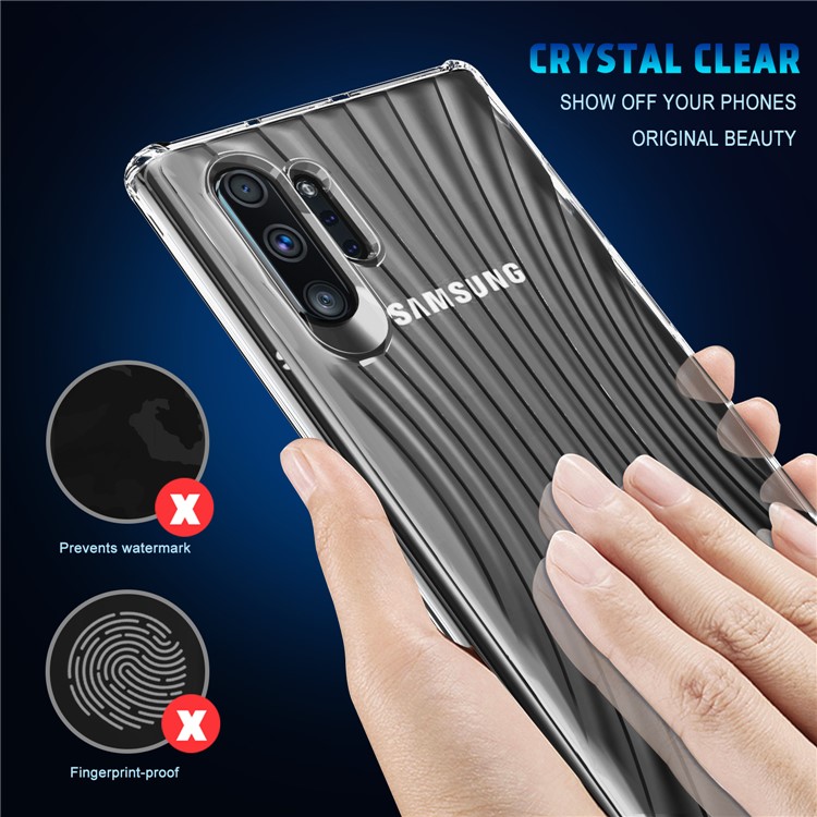Wave Texture Shock-proof Transparent TPU Phone Cover Case for Samsung Galaxy Note 10 Plus/Note 10 Plus 5G-4