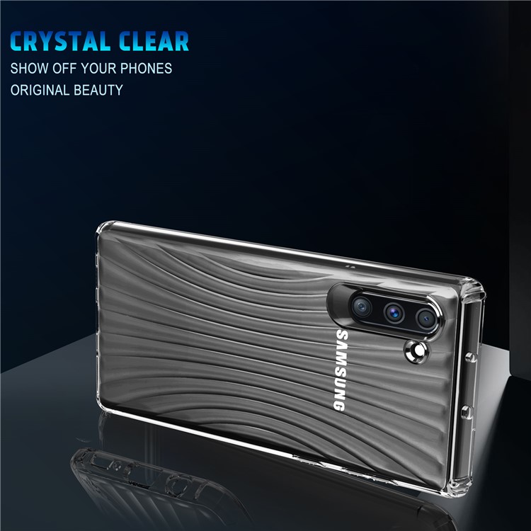 Wave Texture Shock-proof Transparent TPU Phone Cover Case for Samsung Galaxy Note 10 Plus/Note 10 Plus 5G-6