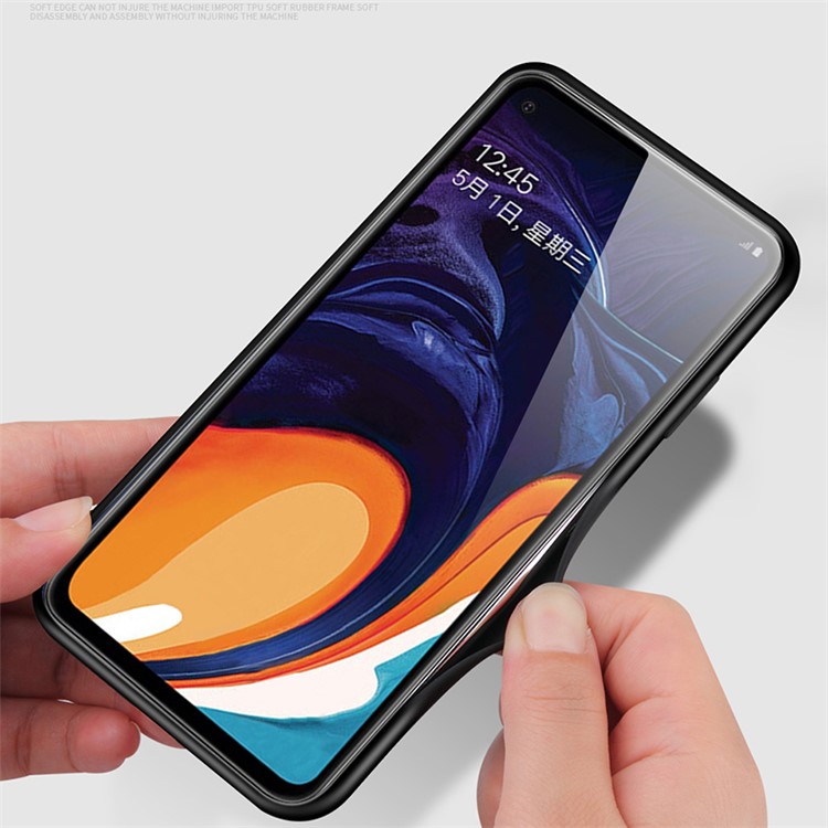 Farbverlauf Hartglas + PC + TPU Hybrid-Gehäuse Für Samsung Galaxy A50 - Smaragd-3
