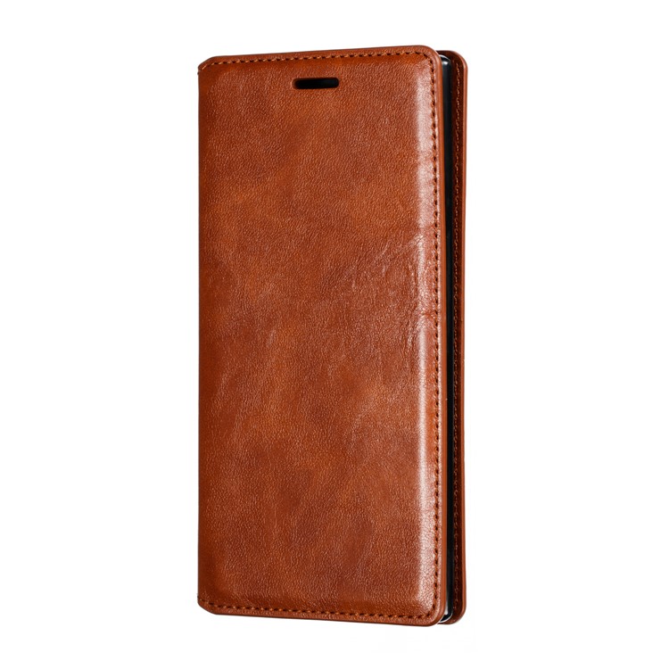 Auto-absorbed Crazy Horse Texture PU Leather Stand Case for Samsung Galaxy Note 10/Note 10 5G - Brown-5