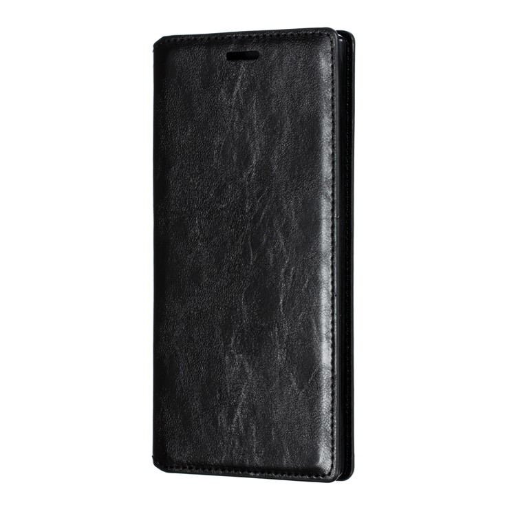 Crazy Horse Texture Strong Magnetic Leather Wallet Phone Cover Case for Samsung Galaxy Note 10+/Note 10 Plus/10 Plus 5G - Black-4