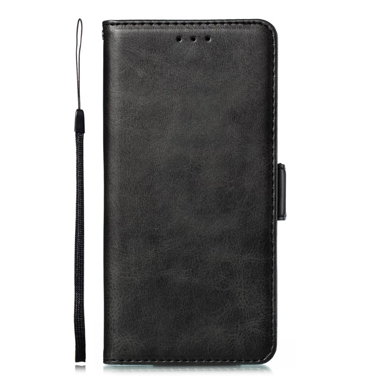 PU Leather Wallet Stand Flip Phone Case Cover for Samsung Galaxy A20e - Black-2