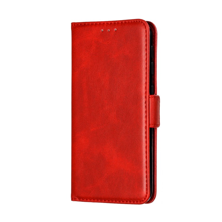 PU Leather Wallet Stand Flip Phone Case Cover for Samsung Galaxy A20e - Red-5