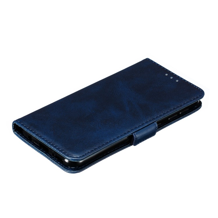 PU Leather Wallet Stand Flip Phone Case Cover for Samsung Galaxy A20e - Blue-8